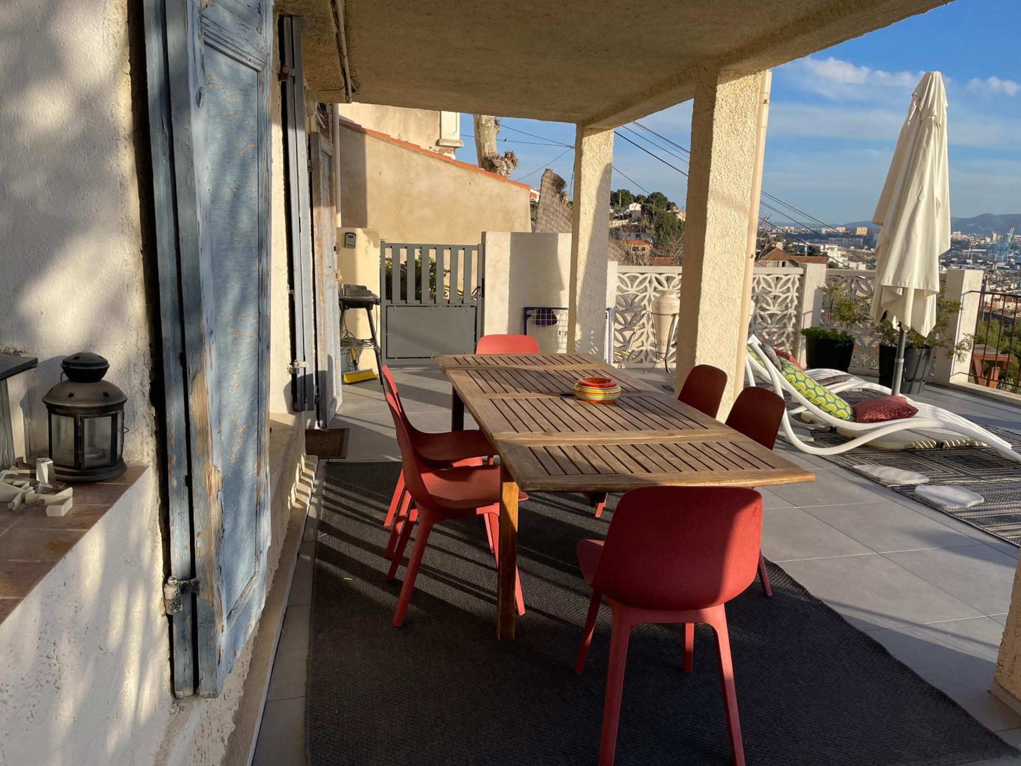 Superbe Terrasse Avec Vue Panoramique Sur La Mer مارسيليا المظهر الخارجي الصورة