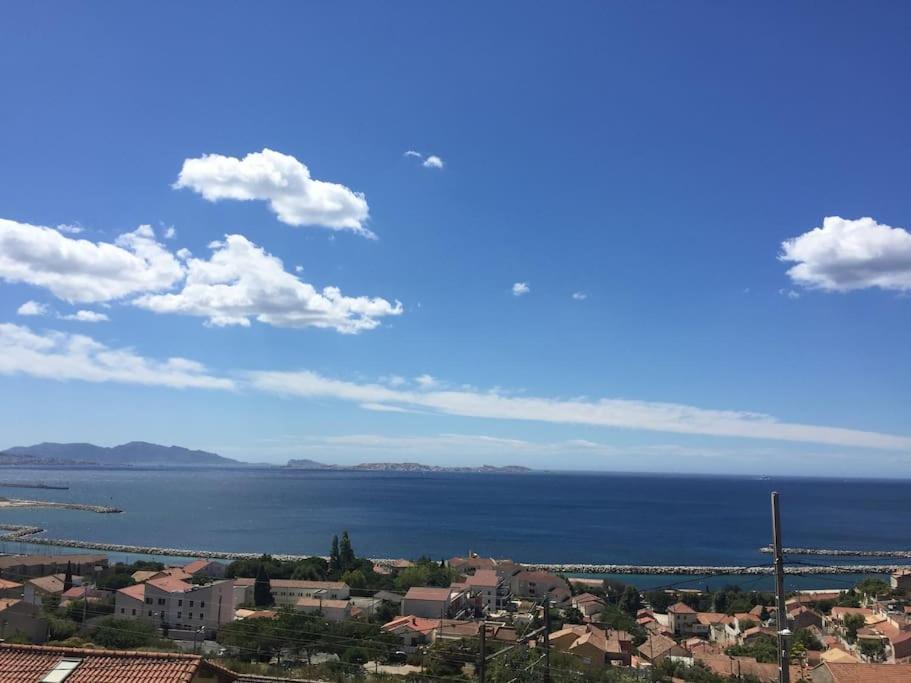 Superbe Terrasse Avec Vue Panoramique Sur La Mer مارسيليا المظهر الخارجي الصورة