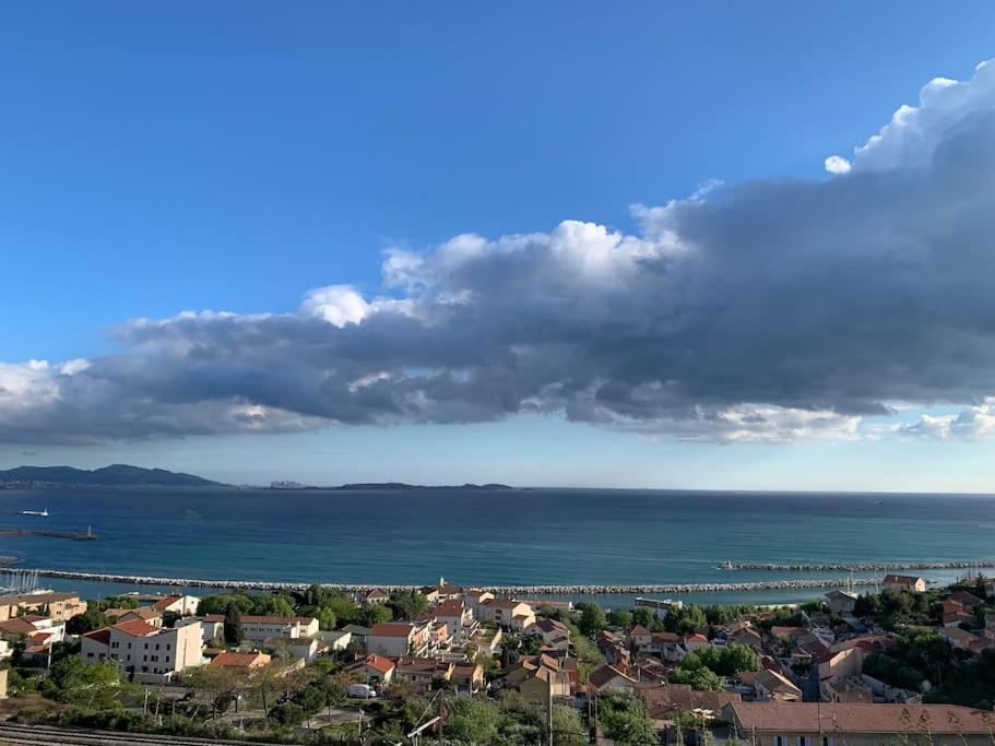 Superbe Terrasse Avec Vue Panoramique Sur La Mer مارسيليا المظهر الخارجي الصورة