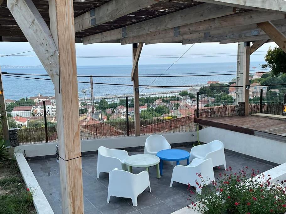Superbe Terrasse Avec Vue Panoramique Sur La Mer مارسيليا المظهر الخارجي الصورة