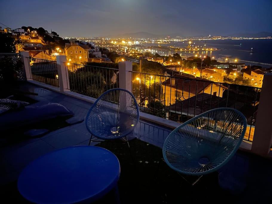 Superbe Terrasse Avec Vue Panoramique Sur La Mer مارسيليا المظهر الخارجي الصورة